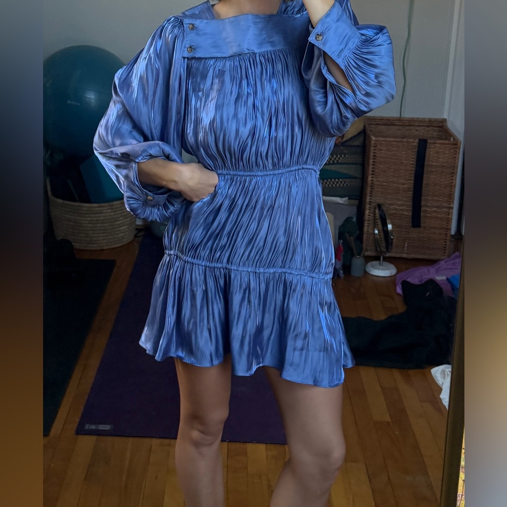 Ciao Lucia Shimmering Blue Mini Dress